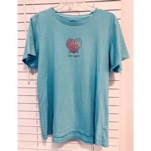LG Life is Good women’s blue tee